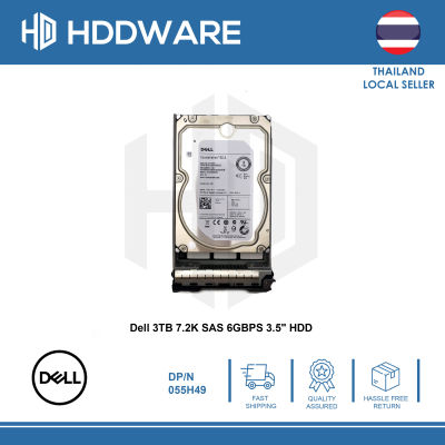 DELL 3TB 7.2K SAS 3.5 HDD // 055H49 // 55H49 // ST3000NM0023