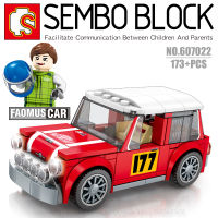 บล็อกตัวต่อรถแข่ง รถสปอร์ต พร้อมมินิฟิกเกอร์ 1 ตัว SEMBO BLOCK 607022 จำนวน 173 ชิ้น