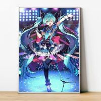 โปสเตอร์อะนิเมะ Hatsune Miku อันน่าทึ่ง: การตกแต่งผนังผ้าใบขนาดใหญ่สำหรับบ้านสมัยใหม่