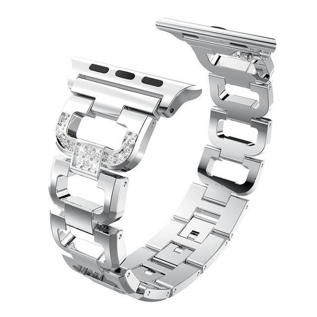 สายนาฬิกาสแตนเลสสตีลลิงค์สำหรับ-apple-watch-44mm-42mm-40mm-38mm-strap-diamond-replacement-bracelet-series-1-2-3-4-5