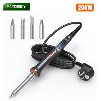 200W Electric Soldering Iron Digital Display Adjustable Temp Auto Sleep Solder Iron Protable Home Tin Repair Welding Tools