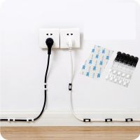 20Pcs Cable Holder Clips Wire Clamp Self-adhesive Cable Organizer PC Cord Wire Management for Car Office Home Cable Fixed Tidy