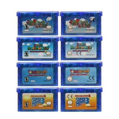 ✺ GBA Games Mario Series 32 Bit Cartridge Video Game Console Card Super Mario Advance for GBA GBASP NDSL Blue Shell