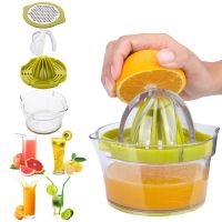 [ABLE]Handmatige Juicer 4 In 1 Multifuncele Citruspers Oranje Citrus Juicer Met-In Maatbeker Groente Fruit Juicer