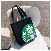 COD DSFGERERERER Spot Starbucks canvas bag thick insulation lunch box bag to work with meals bag student is a bag canvas shopping bag Environmentally friendly cotton cotton bag hand bag