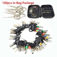 {7ho car tools} 100Pcs Puller Tool Motorist Kit Wires Pin Extractor Automotive Stylus Tooling Set Car Terminals Removal Auto Disassembly Tooling