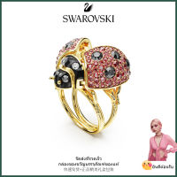 ?Swarovski?(เร็ว ๆ นี้) Idylia Ladybug แหวนเพชรสีแดง, S925 แหวนแฟชั่นสตรีเงินสเตอร์ลิงของขวัญวันวาเลนไทน์ของขวัญวันเกิด