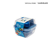 LocknLock - กล่องถนอมอาหารใส่แซนวิชและสลัดแบ่งช่องแบบพกพา รุ่น TOGO - HSM8440 สีฟ้า