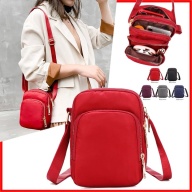 Túi đeo chéo thời trang cho nữ đựng điện thoại nhiều ngăn chất liệu nylon thiết kế nhỏ gọn kích thước 12 17 7cm - INTL thumbnail