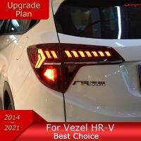 ไฟรถยนต์สำหรับ Honda Vezel HR-V 2014-2021 HRV LED ไฟท้ายอัตโนมัติประกอบการอัปเกรดการออกแบบ Q7อุปกรณ์ไฟสัญญาณแบบไดนามิก