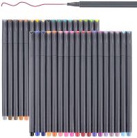 ปากกาสีมังงะสำหรับปากกามาร์กเกอร์ขนาด0.4มม. 12-100ชิ้นเครื่องเขียนอุปกรณ์การเรียนสีน้ำ