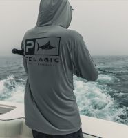 Pelagic Fishing Shirt Men 39;s Hooded Shirt Summer Outdoor UV Sun Protection Long Sleeve Performance Fishing Wear Camisa De Pesca