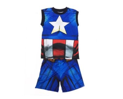ชุดผ้ามันกัปตันอเมริกา Captain America ชุดแฟนซีเด็ก ชุดซุปเปอร์ฮีโร่ ลิขสิทธิ์แท้