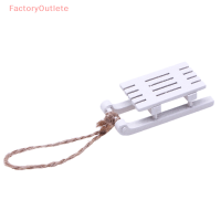 FactoryOutlete?Cheap? 1:12 dollhouse Miniature sleigh เครื่องประดับคริสต์มาส Living Scene Decor จี้