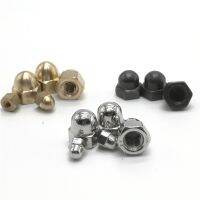 2pcs 20pcs DIN1587 Brass steel with black stainless steel Acorn Nuts M3 m4 m5 m6 m8 m10 m12 Cap Nut Acorn Dome Head Hex Nuts