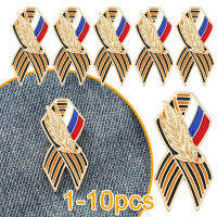 ริบบิ้นป้ายป้ายเคลือบป้ายรัสเซียธง Saint Victory Day Lapel Pin เข็มกลัดงานรื่นเริงเข็มกลัด Memory Symbol Pins สำหรับกระเป๋าเป้สะพายหลัง