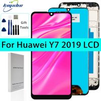 จอ LCD แบบดั้งเดิม6.26  "เหมาะสำหรับ Huawei Y7 DUB-LX1 2019 DUB-LX3แสดงหน้าจอสัมผัสดิจิไทเซอร์พร้อมกรอบสำหรับ DUB-L23 Y7ชิ้นส่วน2019สำคัญ