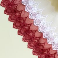 2Yards 8cm width New Cotton Guipure Embroidery Lace Trim Fabric DIY Sewing Garment Accessories Quilting Dress Material Fabric  Material