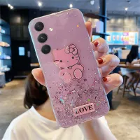 เคสพร้อมสำหรับ Samsung Galaxy M14เคสโทรศัพท์เคสแหวนขึ้นเงากากเพชรอ่อนใสรูปดาวพระจันทร์หญิงสำหรับ Samsung M14 5G เคสใส่โทรศัพท์