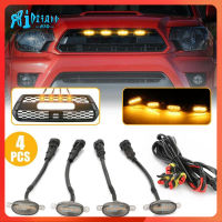 RTO 4X Raptor Style D เลนส์สีเหลืองอำพัน Lampu Jalan กระจังหน้า LED สำหรับ Ford F-150 F150 2009-2018