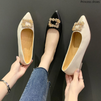 【Ready Stock】Womens Flat Shoes Soft Soled Pointed Flat Shoes-Princess Shoes