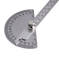 14.5cm Stainless Steel Round Head 180 Degree Protractor Measuring Ruler Tool Shoes Accessories