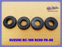 SUZUKI RC100 RC80 FR80 RUBBER HANDLE BAR "BLACK" #ลูกยางรองแฮนด์ (เซ็ท 2 คู่) สินค้าคุณภาพดี