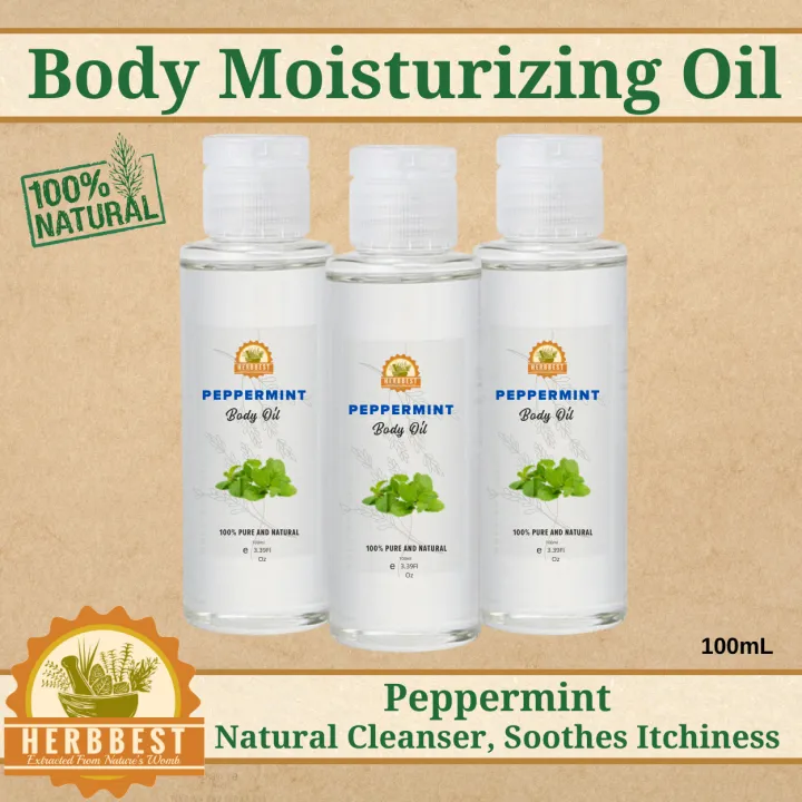 [ PEPPERMINT BODY OIL ] Herbbest Organics Calming Relieves Body