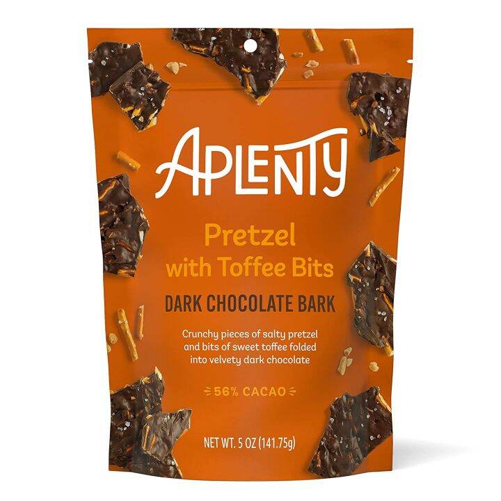 Aplenty, Pretzel with Toffee Bits Dark Chocolate Bark, 5 oz Lazada PH