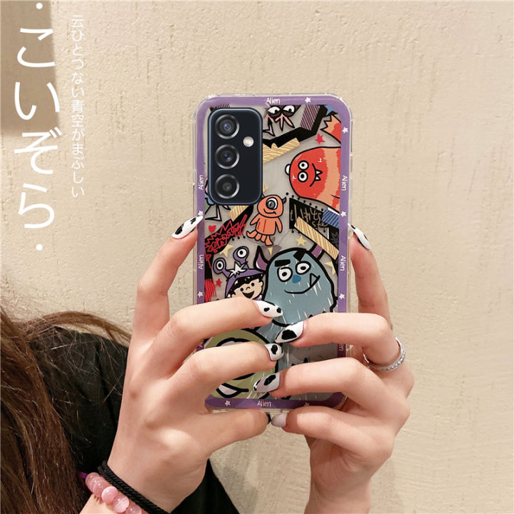 เคสโทรศัพท์ใหม่สำหรับ-samsung-galaxy-m14ฝาหลังซิลิโคนนิ่มลายการ์ตูนแบบเรียบง่ายและโปร่งใสสำหรับ-samsung-m14ฝาครอบโทรศัพท์