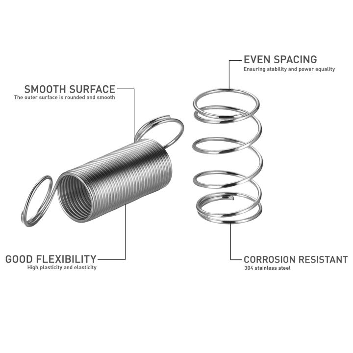สปริงชุดสปริงชุบสังกะสีแบบสปริงเกลียวสปริงยืดประตู200ชิ้น