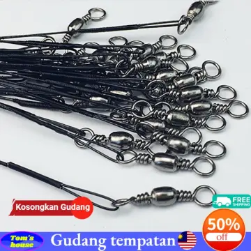 Fishing Tools Fishing Line Steel Wire Leader With Swivel And Snap 20Pcs/Pack