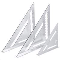 712 inch Angle Ruler Metric Aluminum Alloy Triangular Measuring Ruler Woodwork Speed Square Triangle Angle Protractor