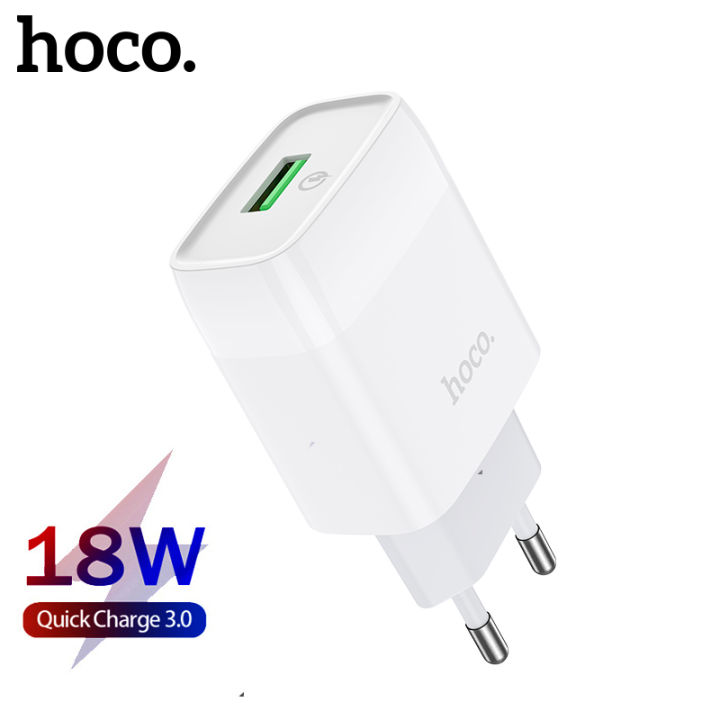HOCO Original 100% C72Q 18W PD Fast Charger for Xiaomi Redmi Samsung iPhone   Travel for Samsung S21+, iPhone 11 Pro Max Power Delivery Charger  Universal 
