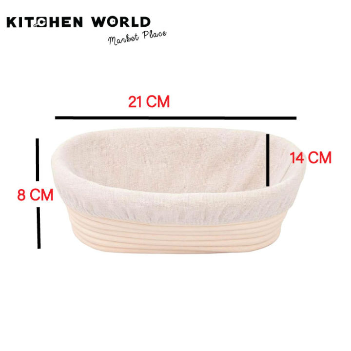 BANNETON OVAL PROOFING BASKET WITH LINER L21*W14*H8 CM