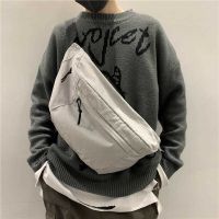 R日用品✉♀❃Bag women canvas messenger Japanese super fire wild high-capacity Hong Kong style street fashion包包女帆布斜挎包 日系超火百搭大容量港风街头潮牌胸包男腰包.1