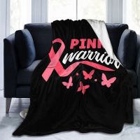 2023 in stock ﺴready stock whole year Essential Plush Blanket Pink Breast Cancer for All Season，Contact the seller to customize the pattern for free