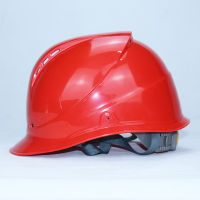 หมวกนิรภัยทำด้วยพลาสติก ABS หนึ่งเส้นการคุ้มครองความปลอดภัยในสถานที่ก่อสร้างงานก่อสร้างฮีเลียมหนามาตรฐานวิศวกรรมก่อสร้าง