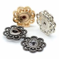 【CW】 Concealed 10pcs 21mm/25mm plum blossom Metal Sewing Clothing Buckle Buttons Coat Invisible Fastener