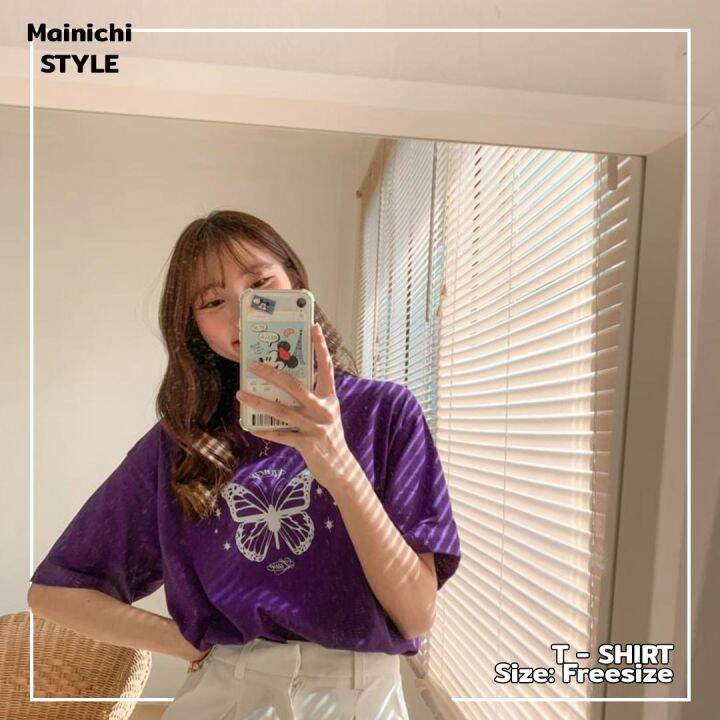 mainichi-style-เสื้อยืดสไตล์เกาหลี-ลาย-fancy-love-2-สี-รุ่น-extra-soft-ผ้าคอตตอน-นุ่มใส่สบาย-เสื้อโอเวอร์ไซส์