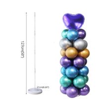 127cm Birthday Balloon Column Kit Clear Balloons Arch Stand with Base and Pole for Wedding Decoration Birthday Baby Shower Party Balloons