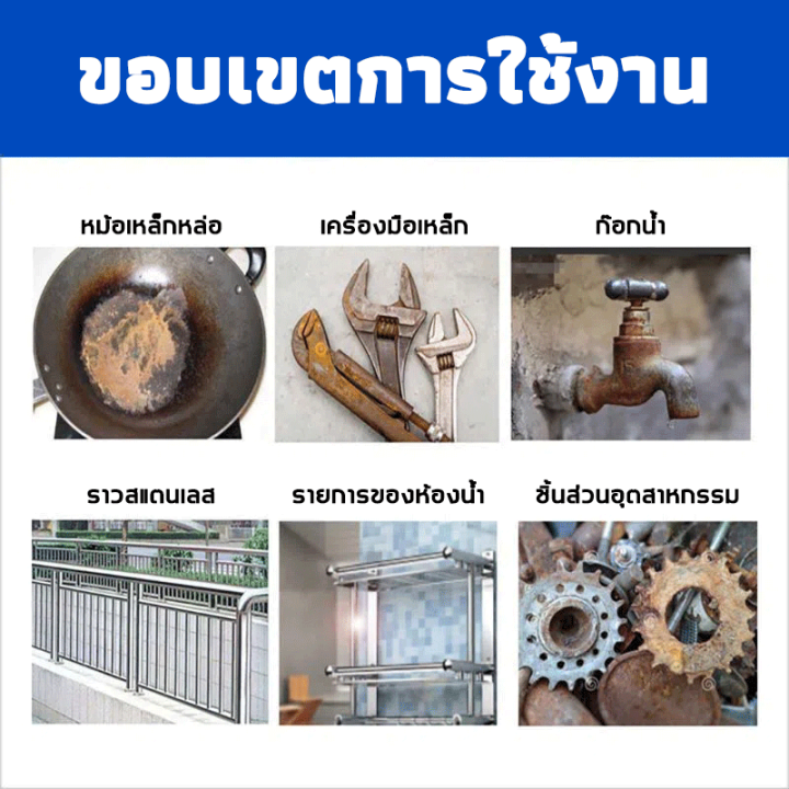 จัดส่งในวันเดียวกัน-น้ำยาขัดสนิม-น้ำยากำจัดสนิม-ขจัดสนิมเหล็กได้อย่างแข็งแรง-ไม่ทําร้ายโลหะ-ปกป้องโลหะไม่เป็นสนิมอีก-เห็นผลใน-1-วินาที-น้ำยากัดสนิม-น้ำยาขัดส