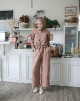 Priskila Suit Thala Set (Can Tops + Pants) Material Mosscrepe Suit Women Suit Shirt And Pants Women Stelan ใหม่ล่าสุด