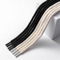 【HOT】☎✴✽ 1 Cotton Shoe Laces Weave 7mm Round Shoelaces Men Pattern High-top Canvas Sneakers Board Accessories