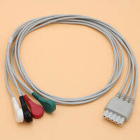 5Pins 4-Leads ECGEKG Holter Cable,Leadwire Of Electrode Snap สำหรับ HONG RUND Monitor