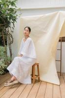 wwgwear - Claire Embroidery Maxi Dress เดรสลูกไม้ เปิดหลัง