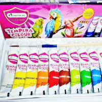 (T11) มาสเตอร์อาร์ต สีน้ำ เทมพาร่า 5 มล.12 สี Master Art Tempera 5ML.ฟรีพู่กัน No.4