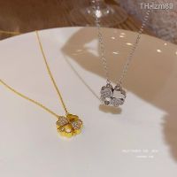 ? เครื่องประดับ 2023 trill hot style magnet titanium steel necklaces female senior design feeling love a two wear chain of clavicle