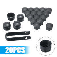 20pcs Matte Black 17mm Wheel Lug Bolt Nut Cap Cover with Removal Tool Key Car Styling Accessories for Audi-lihanrui