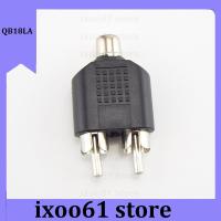 ixoo61 store 2 RCA Y Splitter Connector AV Audio Video Plug Converter Cable Male Female Plug 2 in 1 Adapter